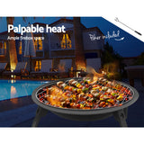 Portable 22 Charcoal Smoker and Fire Pit for Outdoor Cooking and Camping
