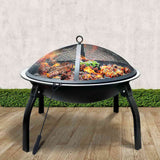 Portable 22 Charcoal Smoker and Fire Pit for Outdoor Cooking and Camping