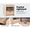 Artiss Bedside Tables Storage Drawer Side Table Bedroom Furniture Nightstand Shelf Unit Oak