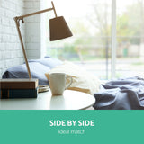Elegant White Round Wooden Side Table - Top-Down View