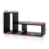 Versatile Black L-Shaped DIY Display Shelf - Front View