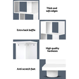 Zig Zag 3-Tier Display Shelf in White by Artiss - 45-Degree Angle