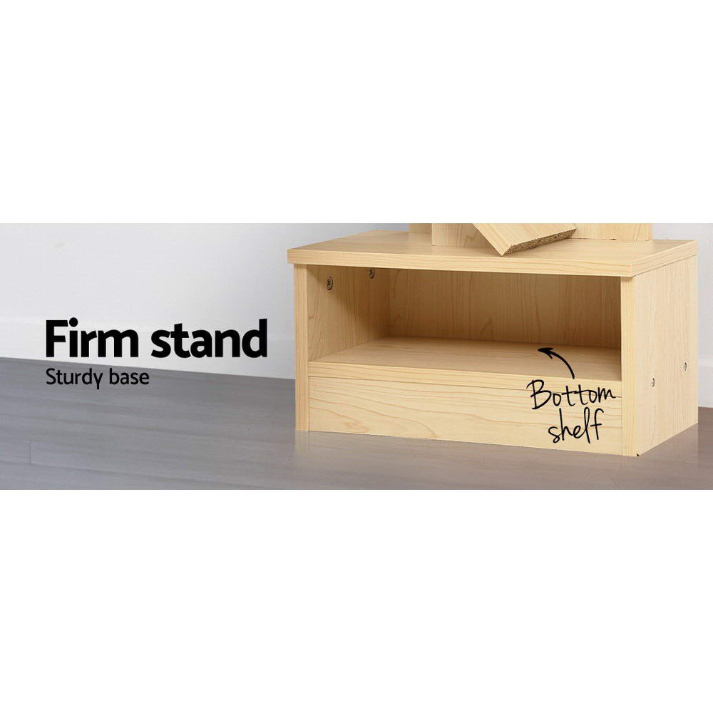 Natural 7-Tier Tree-Shaped Bookshelf - Artiss Display Rack for Books and Decor