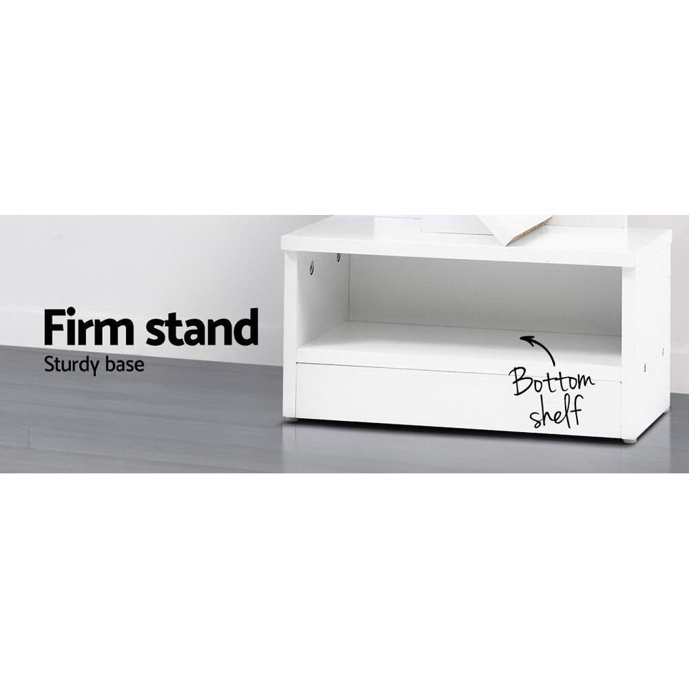 Creative 7-Tier Tree-Shaped Bookshelf - Elegant White Storage Rack for Books and Displays