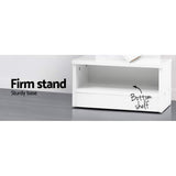 Creative 7-Tier Tree-Shaped Bookshelf - Elegant White Storage Rack for Books and Displays - Rear View