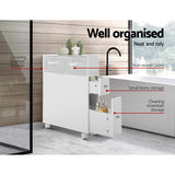 Artiss Slimline Bathroom Storage Caddy with Wheels - 45-Degree Angle