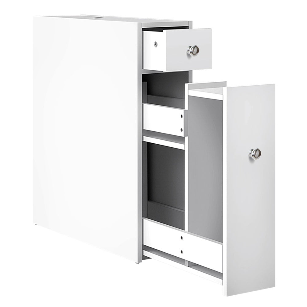 Sleek White Bathroom Storage Caddy