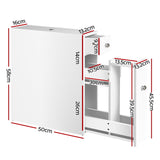 Sleek White Bathroom Storage Caddy - Front View