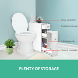 Sleek White Bathroom Storage Caddy - Side View