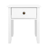 Artiss Bedside Table 1 Drawer - BOW White