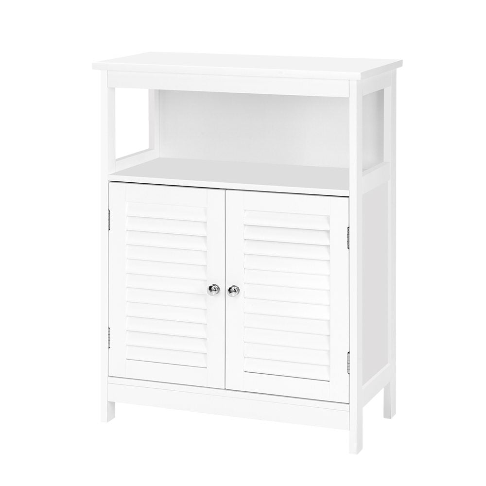 Elegant White Buffet Sideboard Cabinet for Kitchen and Bathroom Storage