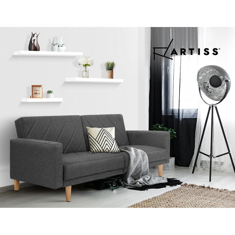 Artiss White 3-Piece Wall Mounted Floating Shelves Set