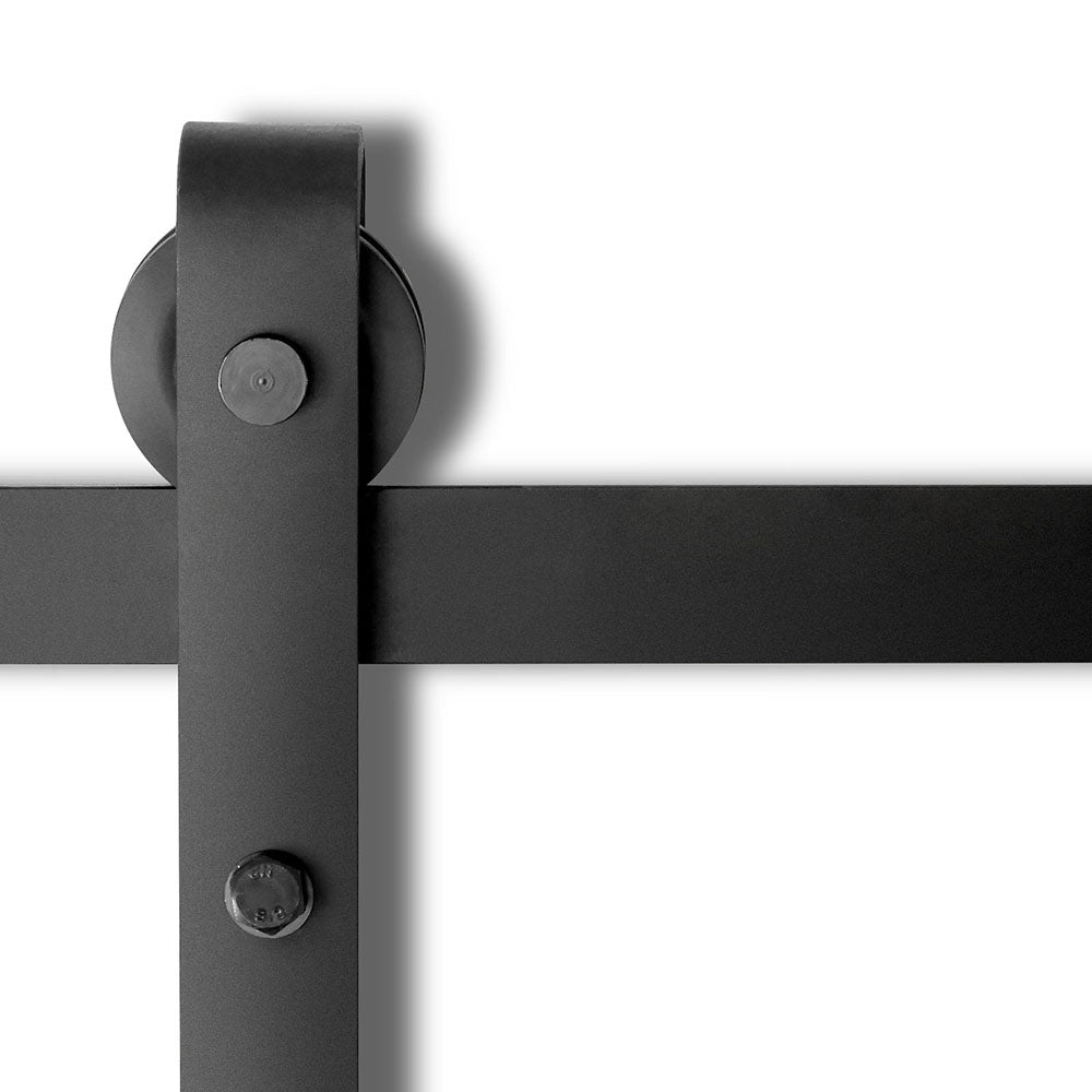 Cefito 2.44m Contemporary Sliding Barn Door Hardware Kit with Smooth Roller System for Office Spaces