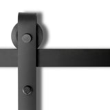 Cefito 2.44m Contemporary Sliding Barn Door Hardware Kit with Smooth Roller System for Office Spaces