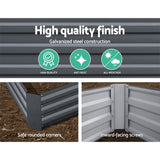 Durable Galvanised Steel Raised Garden Bed Planter - 180x90x30CM for Effortless Vegetable Cultivation - Top-Down View