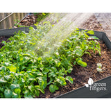 Set of 2 Aluminium Grey Galvanised Steel Raised Planters - 130x130x46cm - Low Angle
