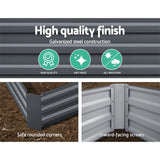 Galvanized Steel Elevated Gardening Planter Set - 2PCS, 150x90x30cm for Growing Vegetables and Herbs - 45-Degree Angle
