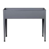 Ergonomic Galvanized Steel Elevated Garden Planter Box - 100x80x30cm for Effortless Plant Care - Top-Down View