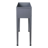 Ergonomic Galvanized Steel Elevated Garden Planter Box - 100x80x30cm for Effortless Plant Care - 45-Degree Angle