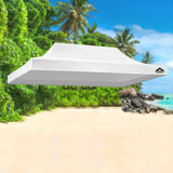 Instahut 3x6m Replacement Gazebo Canopy for Outdoor Events - White Waterproof Roof - Low Angle