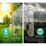 Transparent Walk-In Greenhouse Shed - 1.9M x 1.2M Portable Garden Storage Solution - Top-Down View
