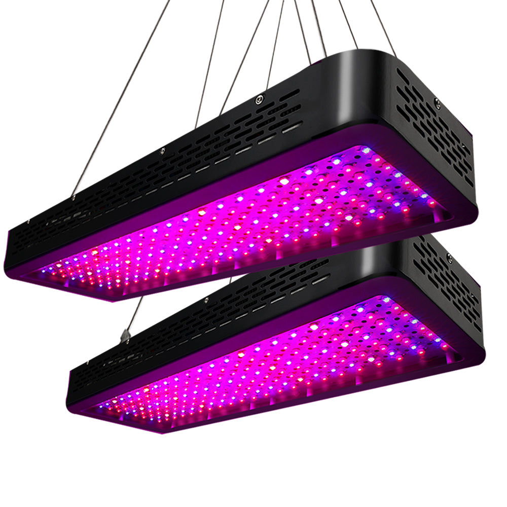 Dual Pack 2000W Full Spectrum LED Grow Light Kit for Hydroponics - Greenfingers Indoor Plant Growth Solution