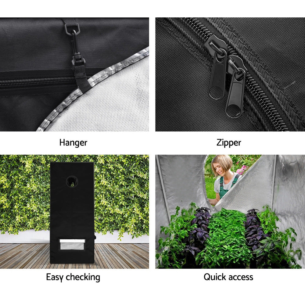 Indoor Hydroponic Grow Tent Kit - 80x80x160cm with 600D Oxford Fabric