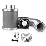 Green Fingers 6"Ventilation Kit Fan Hydroponics Grow Tent Kit Carbon Filter Duct,Green Fingers 6"Ven