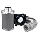Green Fingers 6"Ventilation Kit Fan Hydroponics Grow Tent Kit Carbon Filter Duct,Green Fingers 6"Ven