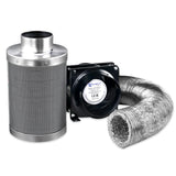 Eco-Friendly Air Purification System with Ventilation Fan and Carbon Filter Kit - Side View
