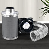 Green Fingers 6"Ventilation Kit Fan Hydroponics Grow Tent Kit Carbon Filter Duct,Green Fingers 6"Ven
