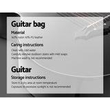 38-Inch Black Acoustic Cutaway Guitar Bundle with Accessories - Close-Up Angle