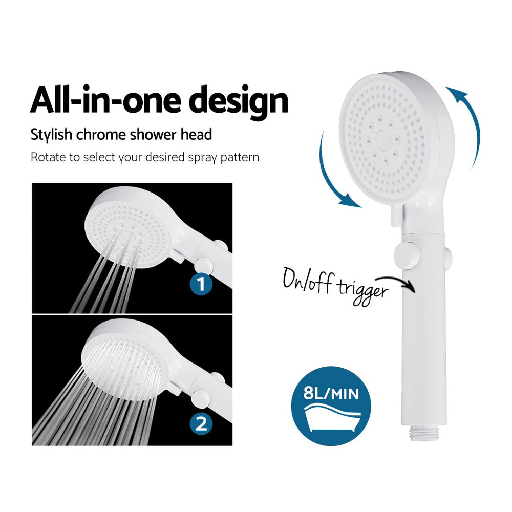 Devanti 8LPM Portable Outdoor Camping Gas Water Heater - Grey Shower Solution