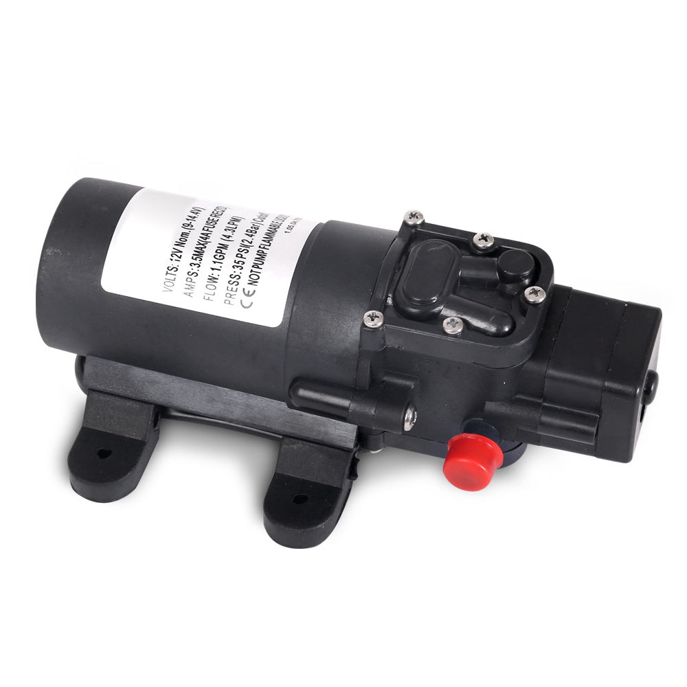 High-Pressure 12V Portable Shower Pump with Self-Priming Feature