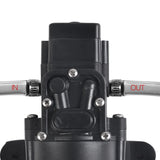 High-Pressure 12V Portable Shower Pump with Self-Priming Feature - Top-Down View