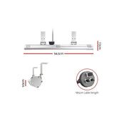 Devanti 3000W Outdoor Halogen Infrared Heater - Energy Efficient Radiant Strip Heater - Side View