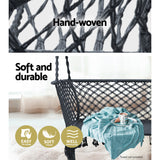 Gardeon Double Hammock Chair with Tassels - Portable 2-Person Swing for Indoor/Outdoor Use - Top-Down View