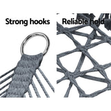 Gardeon Double Hammock Chair with Tassels - Portable 2-Person Swing for Indoor/Outdoor Use - Rear View