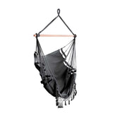 Grey Hanging Hammock Swing Chair with Timber Rail