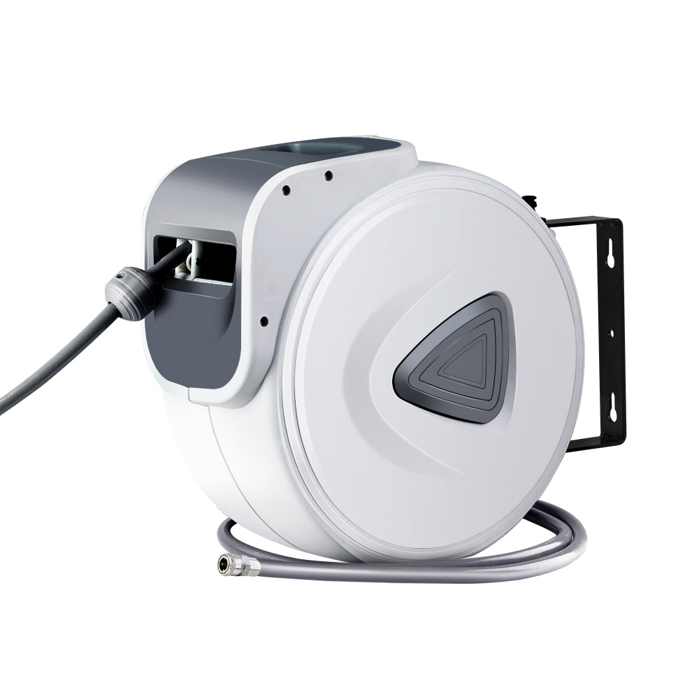 GIANTZ 10m Automatic Retractable Air Hose Reel with 180° Swivel Mount for Garage and Workshop
