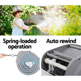 20M Automatic Retractable Garden Hose Reel with Wall Mount and Spray Gun - Rear View