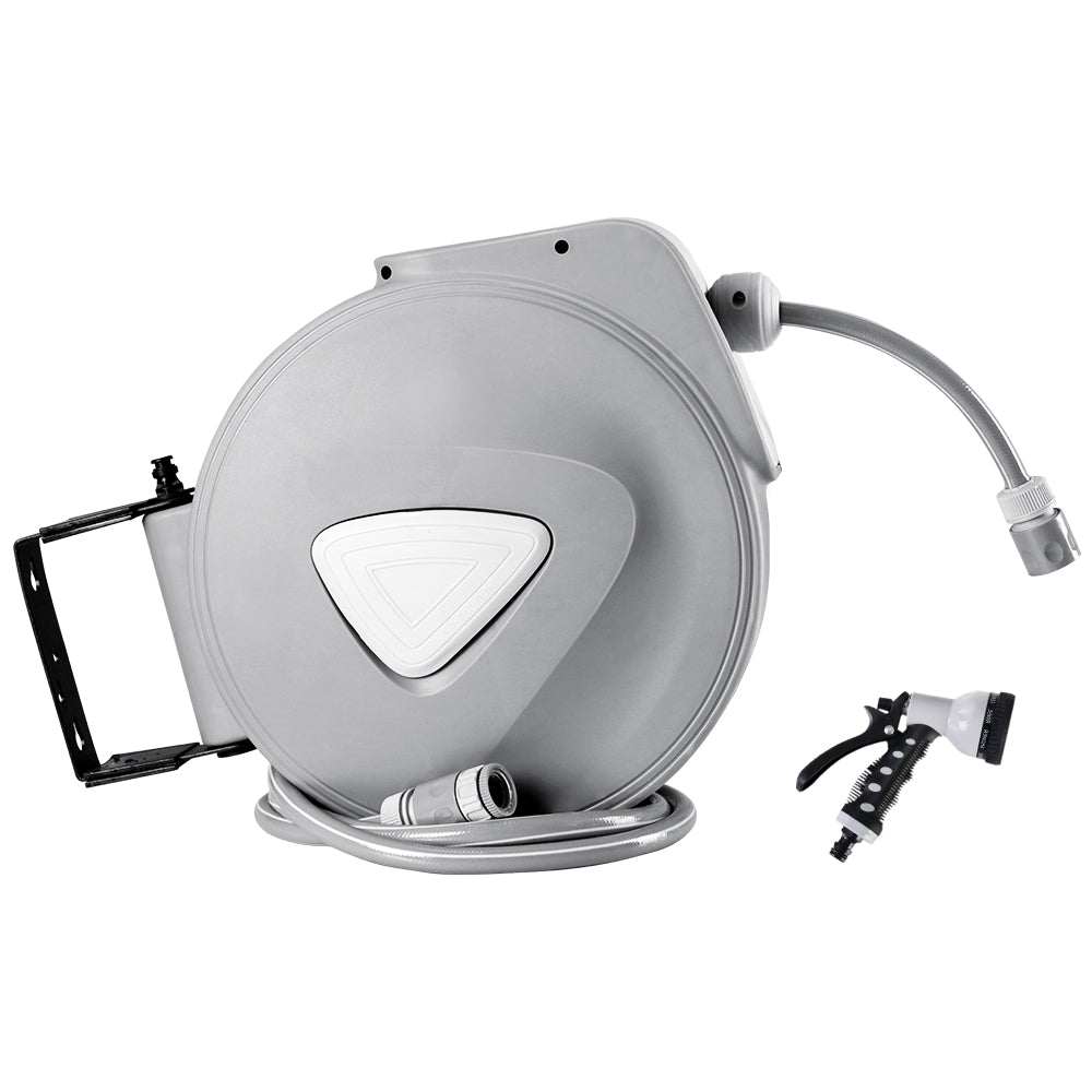 30M Automatic Retractable Hose Reel with Multi-Function Spray Gun