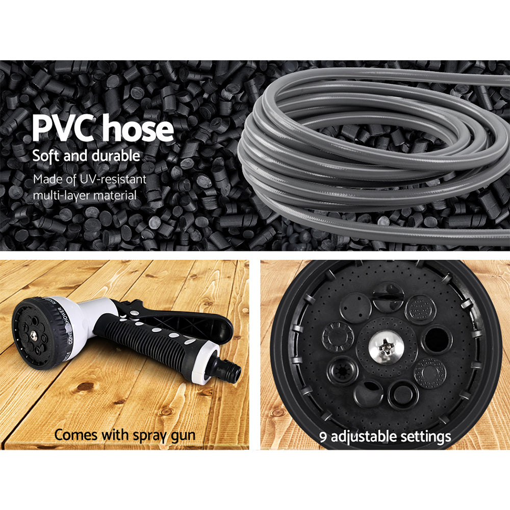 30M Automatic Retractable Hose Reel with Multi-Function Spray Gun