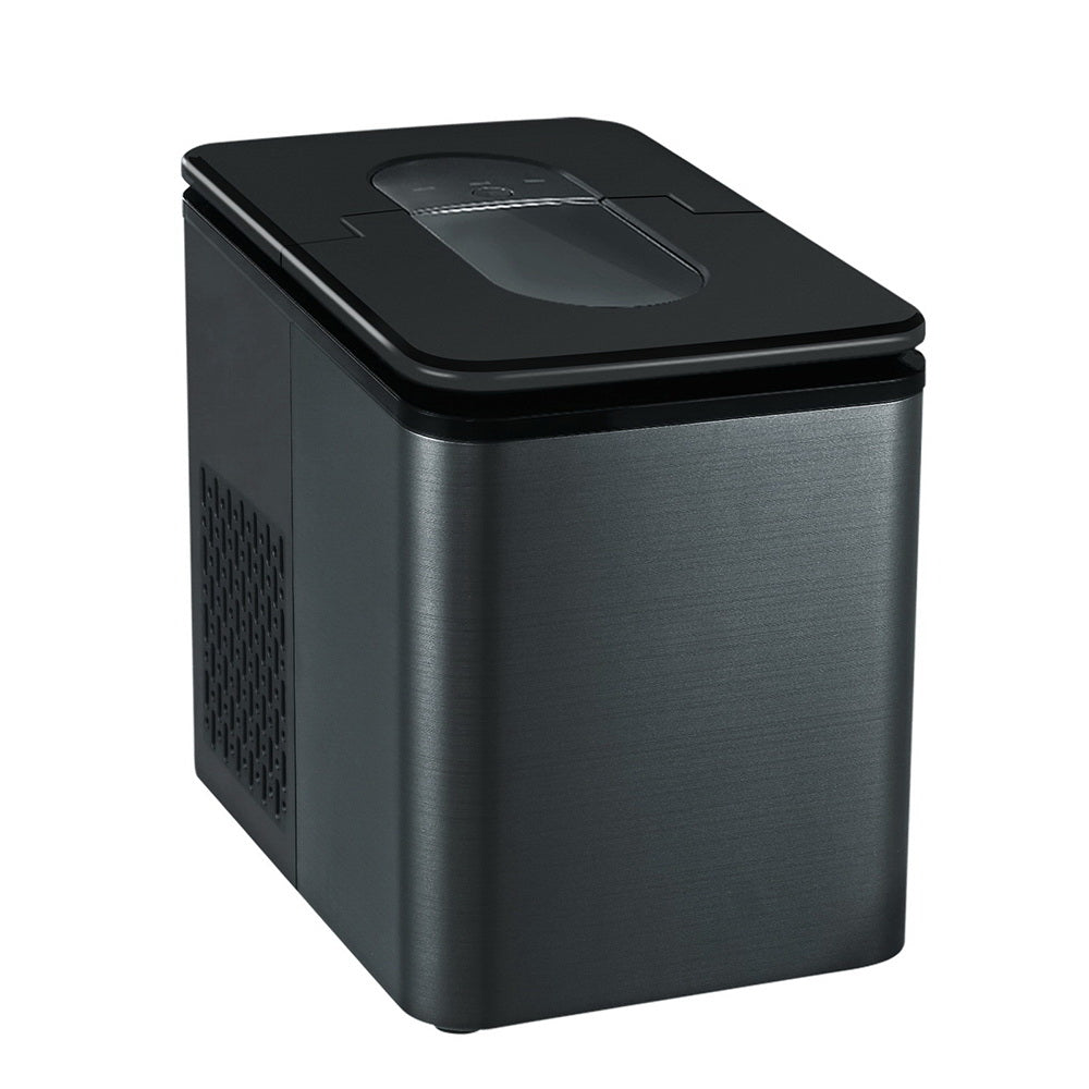 Portable 2.2L Ice Maker - 12KG Countertop Ice Cube Machine for Home & Bar Use - Black
