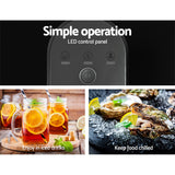 Portable 2.2L Ice Maker - 12KG Countertop Ice Cube Machine for Home & Bar Use - Black - Close-Up Angle