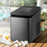 Portable 2.2L Ice Maker - 12KG Countertop Ice Cube Machine for Home & Bar Use - Black