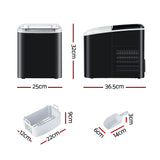 Portable 2.1L Commercial Ice Maker - Countertop Ice Cube Machine for Bars and Parties - Side View