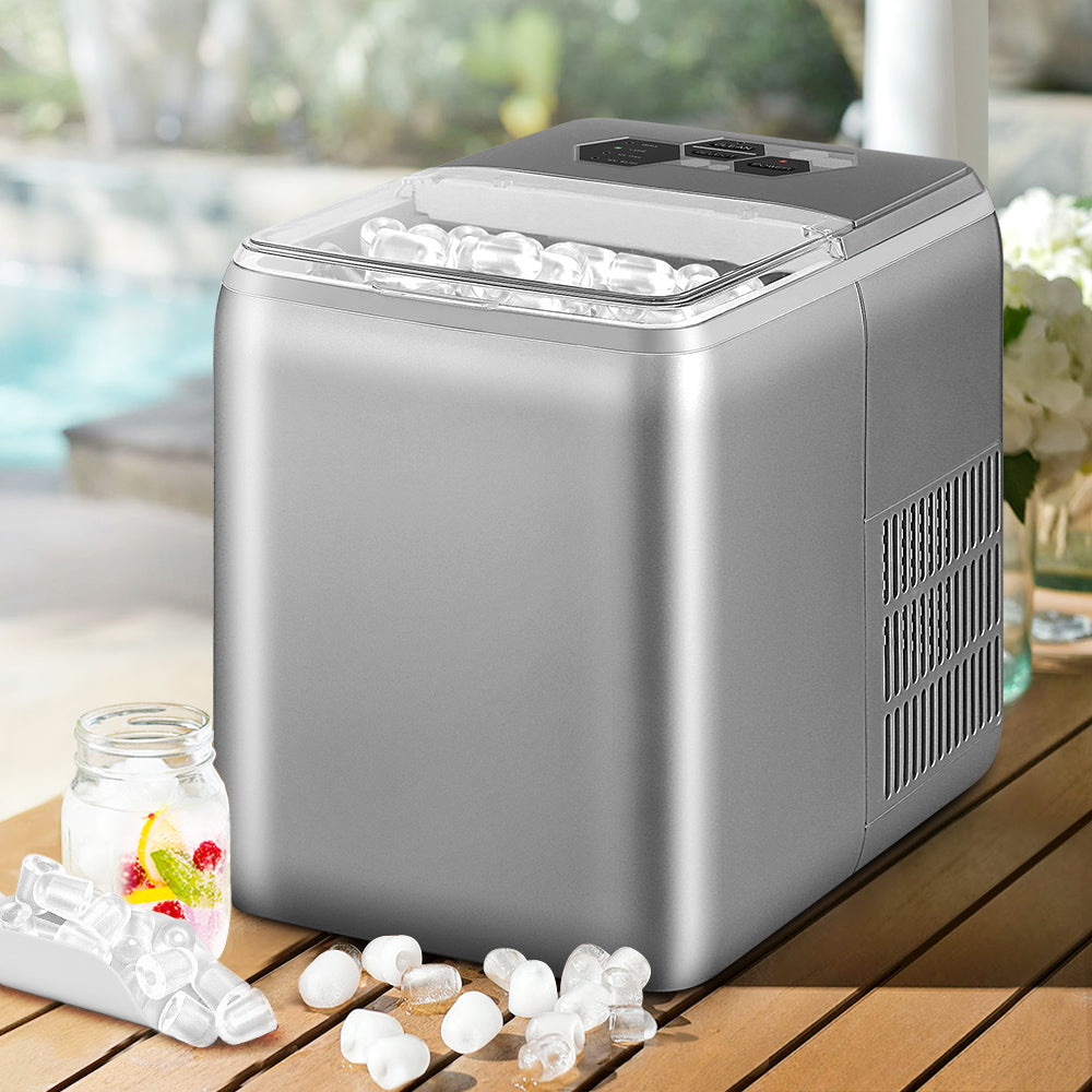Portable Commercial Ice Maker Machine - 2.6L Countertop Ice Cube Maker for Bars and Parties