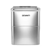 Devanti Silver Portable Ice Maker Machine - 45-Degree Angle
