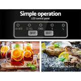 Devanti Silver Portable Ice Maker Machine - Close-Up Angle